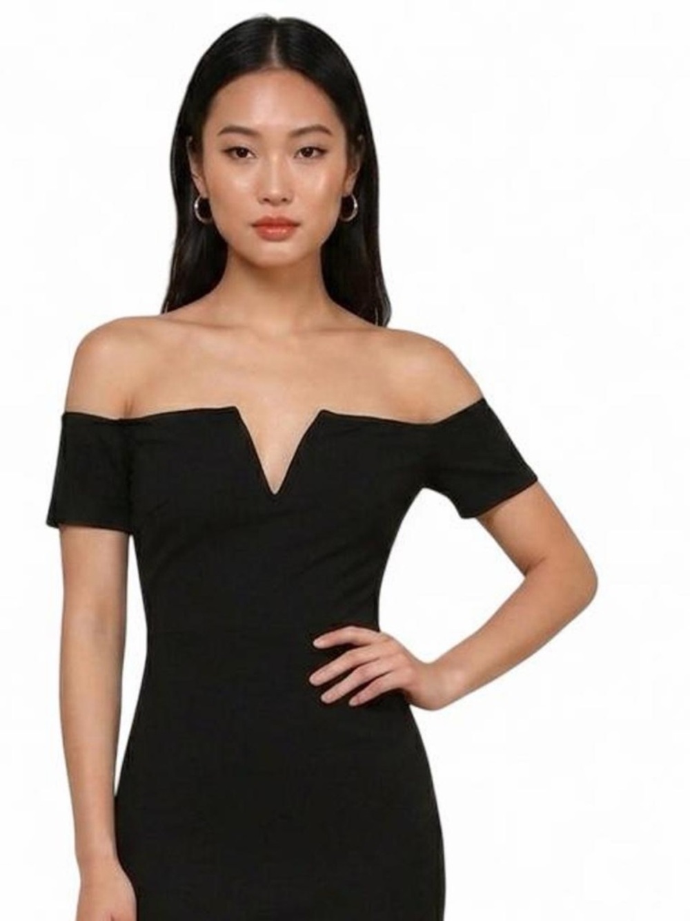 Lulus Black Off Shoulder Maxi Dress XS Formal Evening Wedding Guest